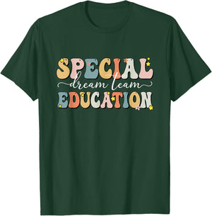 Retro Special Education Squad Groovy Dream Team SPED Teacher Men Women Kids T-Shirt - T-Shirt | Forest