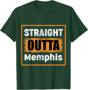 Straight Outta Memphis Tennessee USA Vieilli Vintage T-Shirt - T-Shirt | Forest