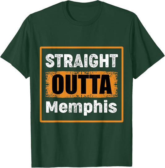 Straight Outta Memphis Tennessee USA Vieilli Vintage T-Shirt - T-Shirt | Forest