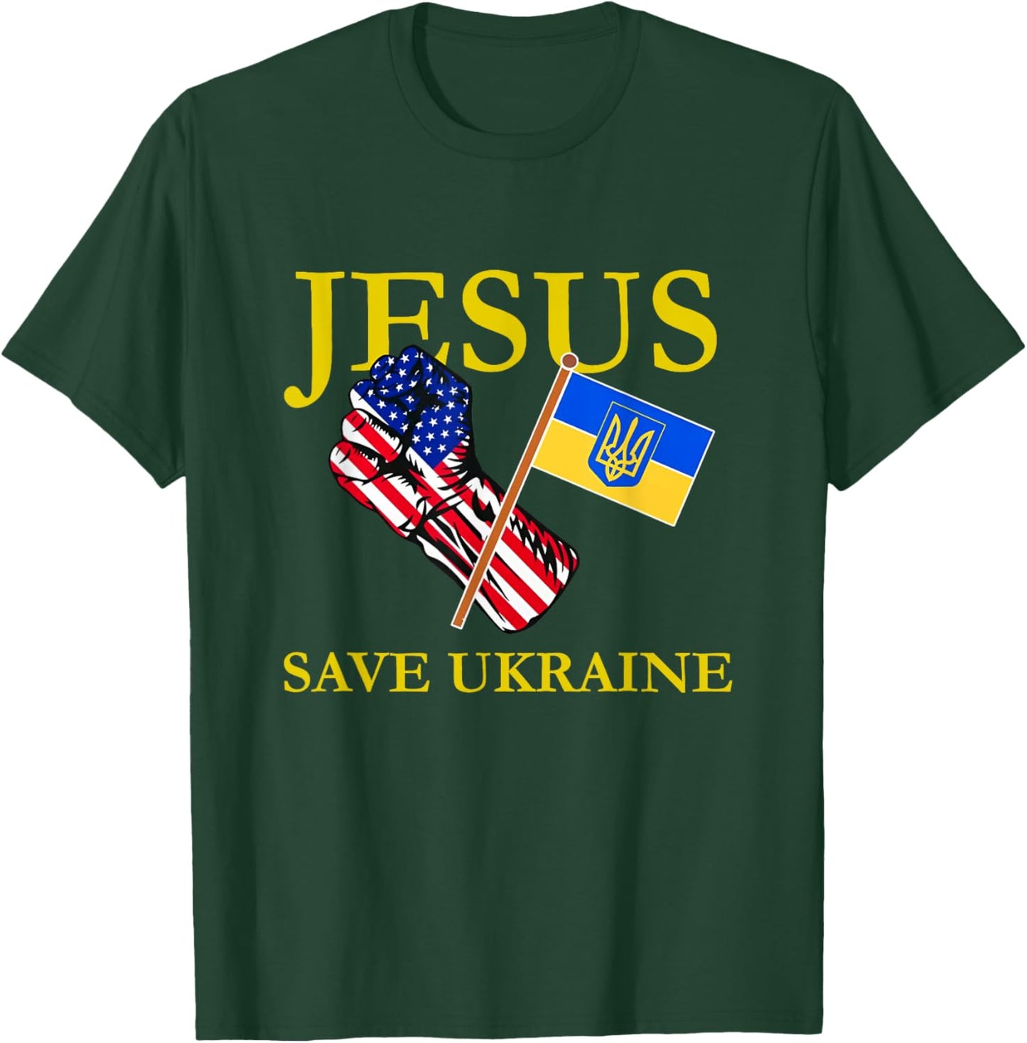 Jesus Save Ukraine Christian T-Shirt - T-Shirt | Forest