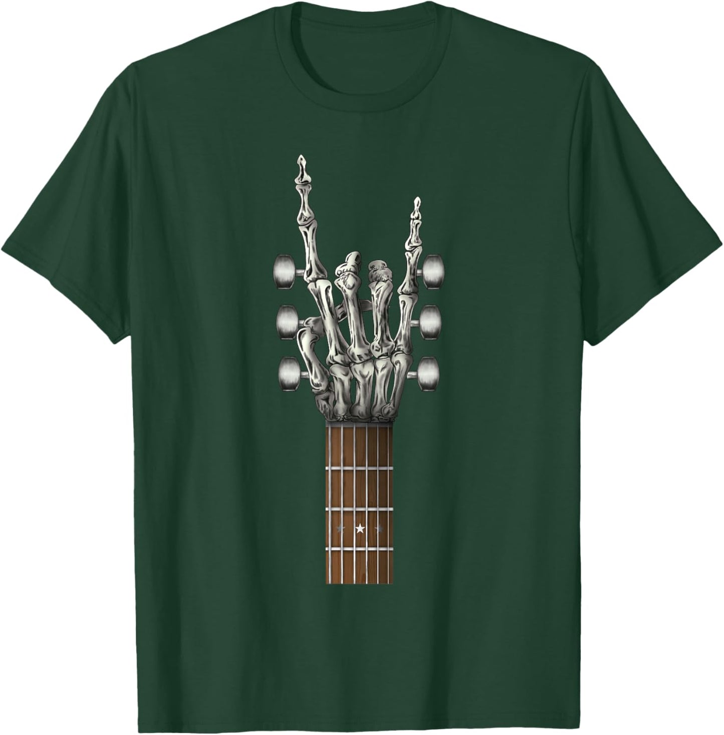 Rock On Skeleton Hand Guitar Rock & Roll Men Women Rock Band T-Shirt - T-Shirt | Forest