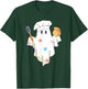 Cute Little Ghost Chef Funny Lunch Lady Cafeteria Costume T-Shirt - T-Shirt | Forest