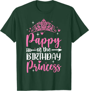 Pappy Of The Birthday Princess Bday Girl Kid Cute Family T-Shirt - T-Shirt | Forest