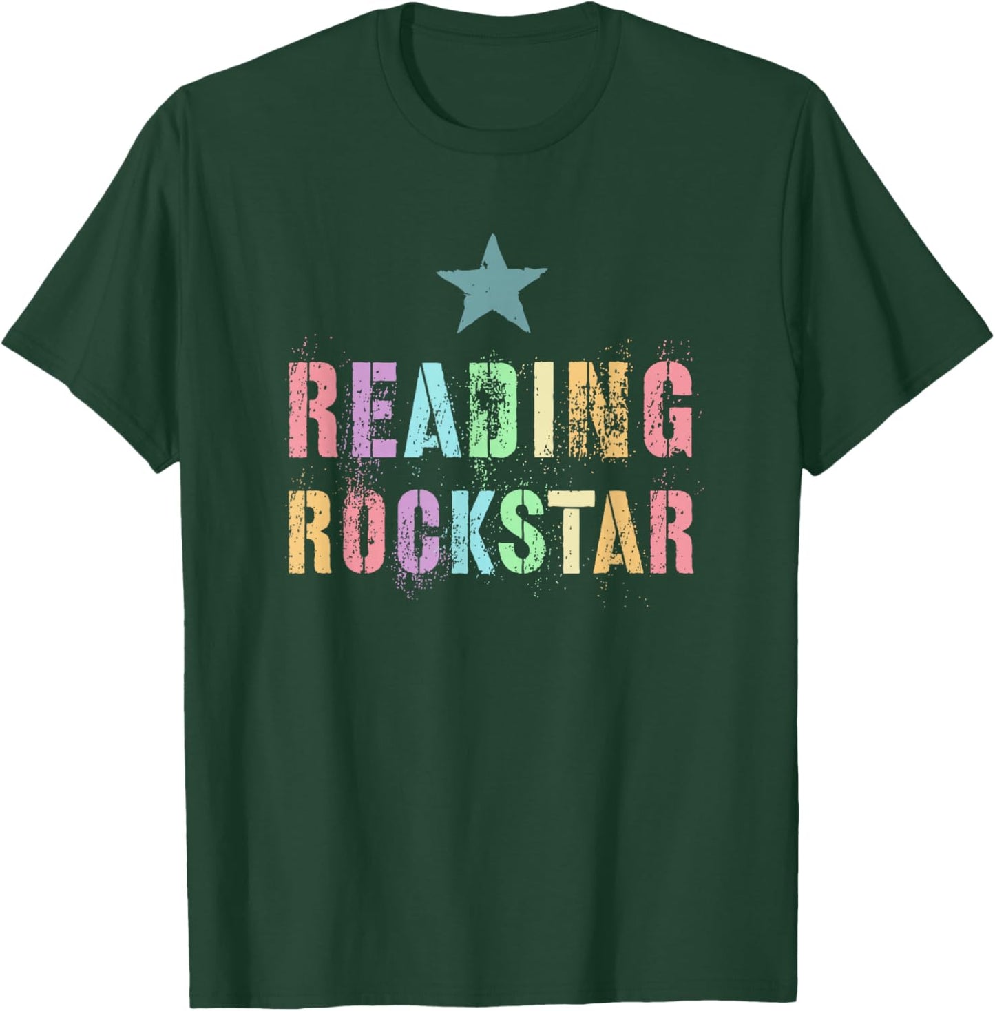 Cute READING ROCKSTAR Kinder Teacher Preschool Club T-Shirt - T-Shirt | Forest