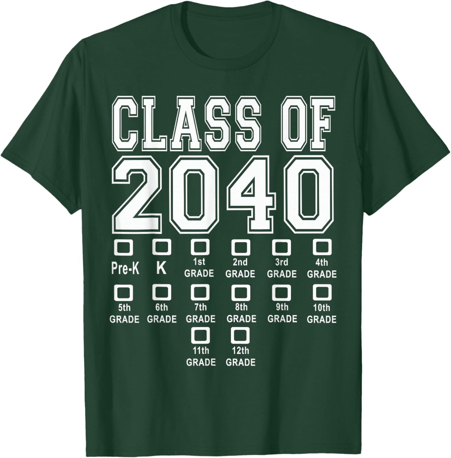 Class of 2040 grow with me T-Shirt - T-Shirt | Forest