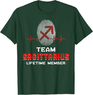 Team Sagittarius Lifetime Member Birthda Nov Dec Zodiac Sign T-Shirt - T-Shirt | Forest