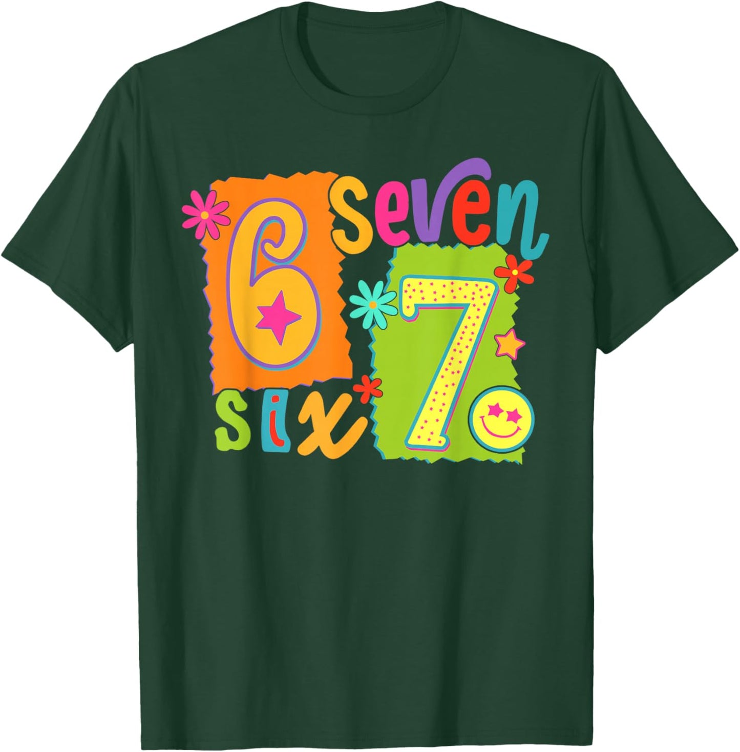 Funny Six Seven 6 7 Meme 67 Shirt Women Girls Kids T-Shirt - T-Shirt | Forest