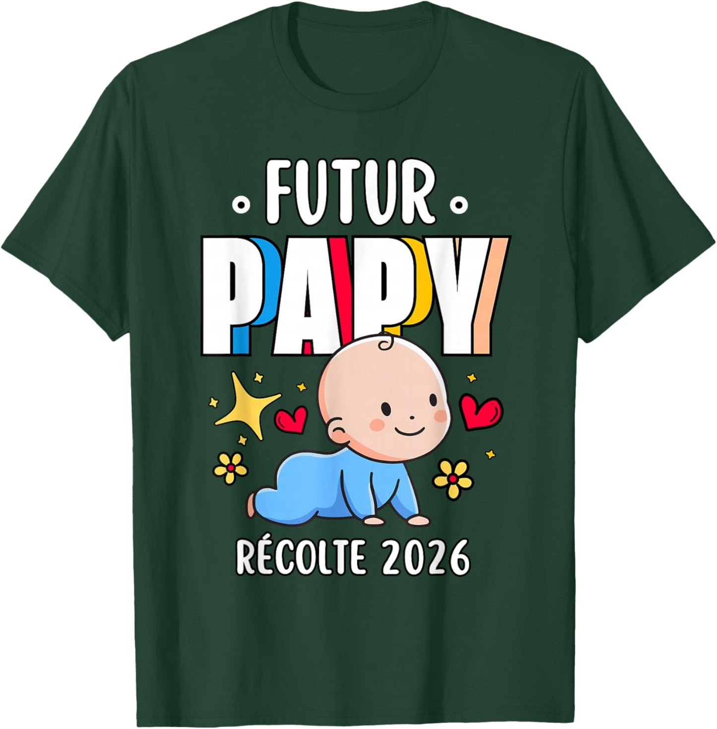 Gift Future Grandpa 2026 Grandpa Announcement Pregnancy Baby T-Shirt - T-Shirt | Forest