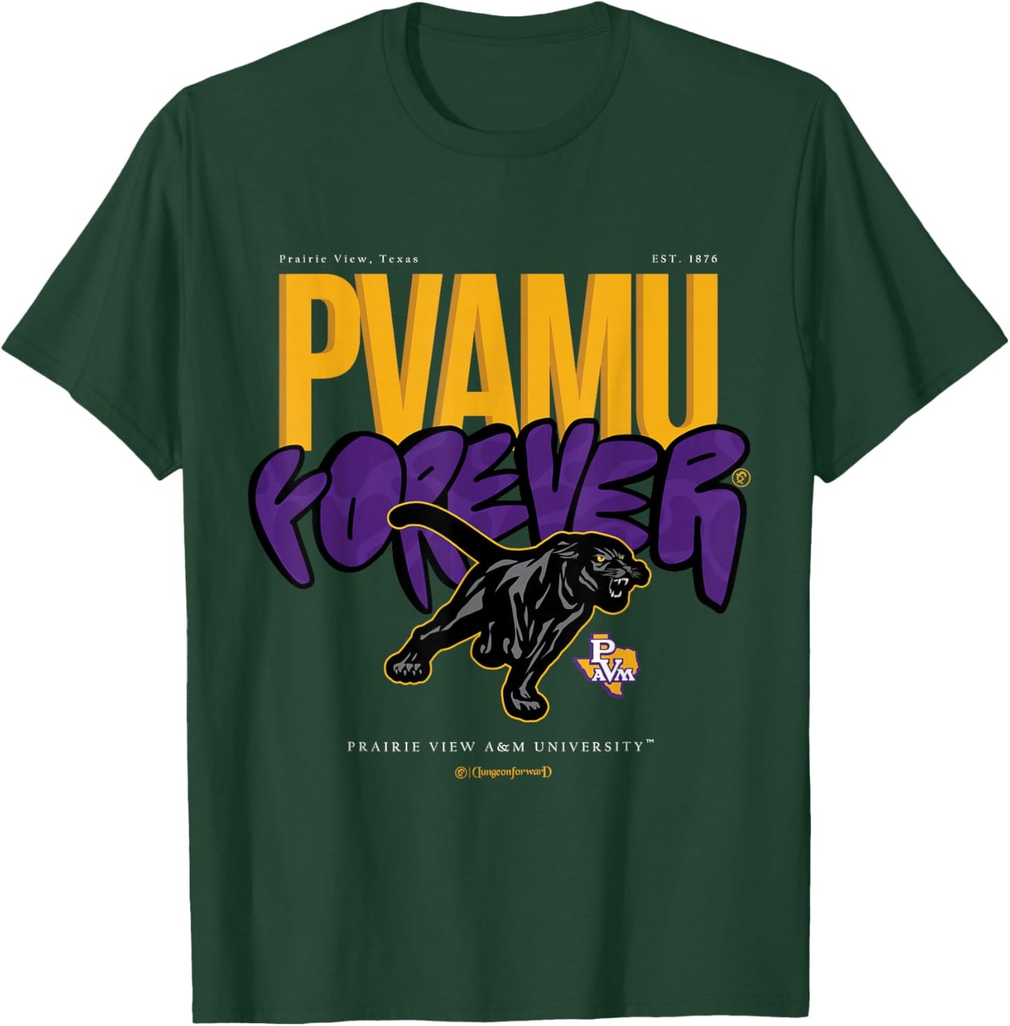 The Yard Essentials - Prairie View A&M University - Forever T-Shirt - T-Shirt | Forest