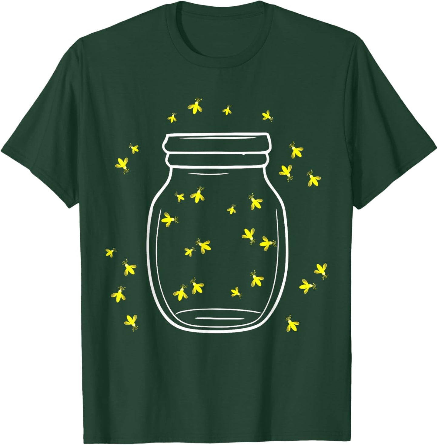 Fireflies in Jar for Nature Lovers Summer Vibe T-Shirt - T-Shirt | Forest