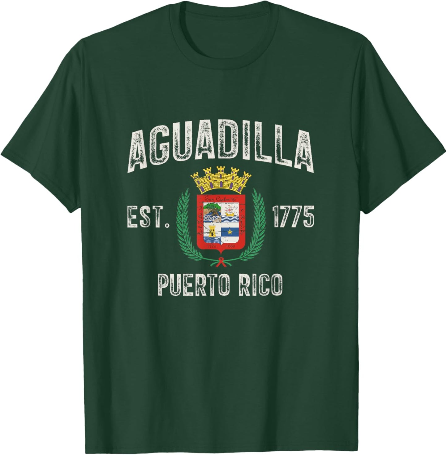 Aguadilla City In Puerto Rico Est 1775, Aguadilla Armorial T-Shirt - T-Shirt | Forest