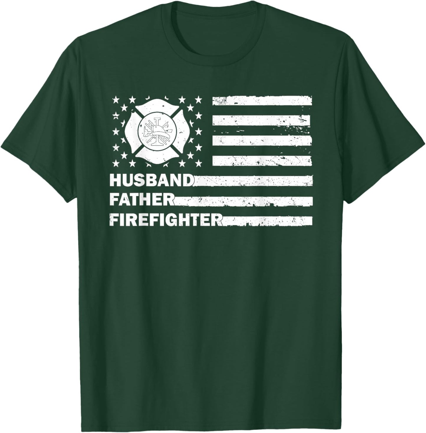 Firefighter Art For Husband Men Dad Firefighting Firefighter T-Shirt - T-Shirt | Forest