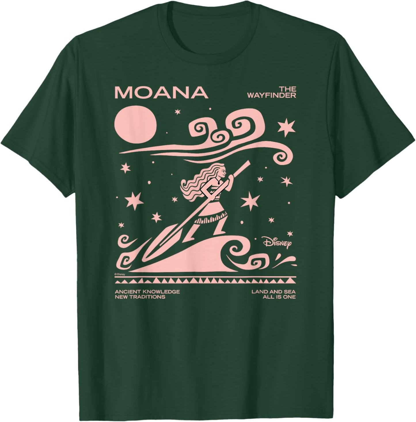 Disney Moana The Wayfinder Ancient Knowledge Pink T-Shirt - T-Shirt | Forest