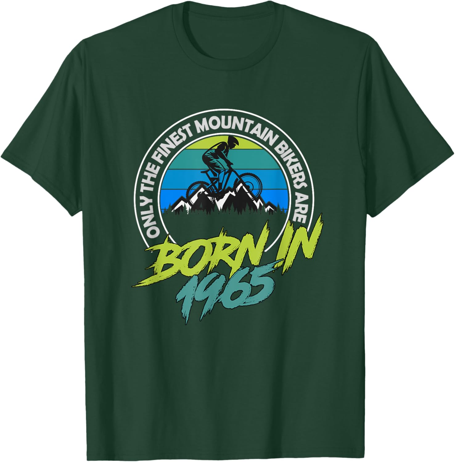 60 Year Old MTB Born in 1964 60th Birthday Mountain Biker T-Shirt - T-Shirt | Forest