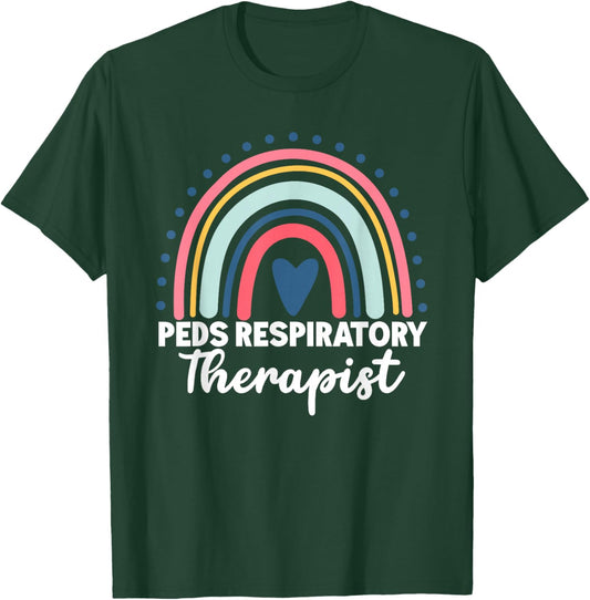 Peds Respiratory Therapist Rainbow Pediatric Nurse Peds RT T-Shirt - T-Shirt | Forest