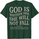 Men God Is Within Her She Will Not Fall Christian Girl Women T-Shirt - T-Shirt | Forest
