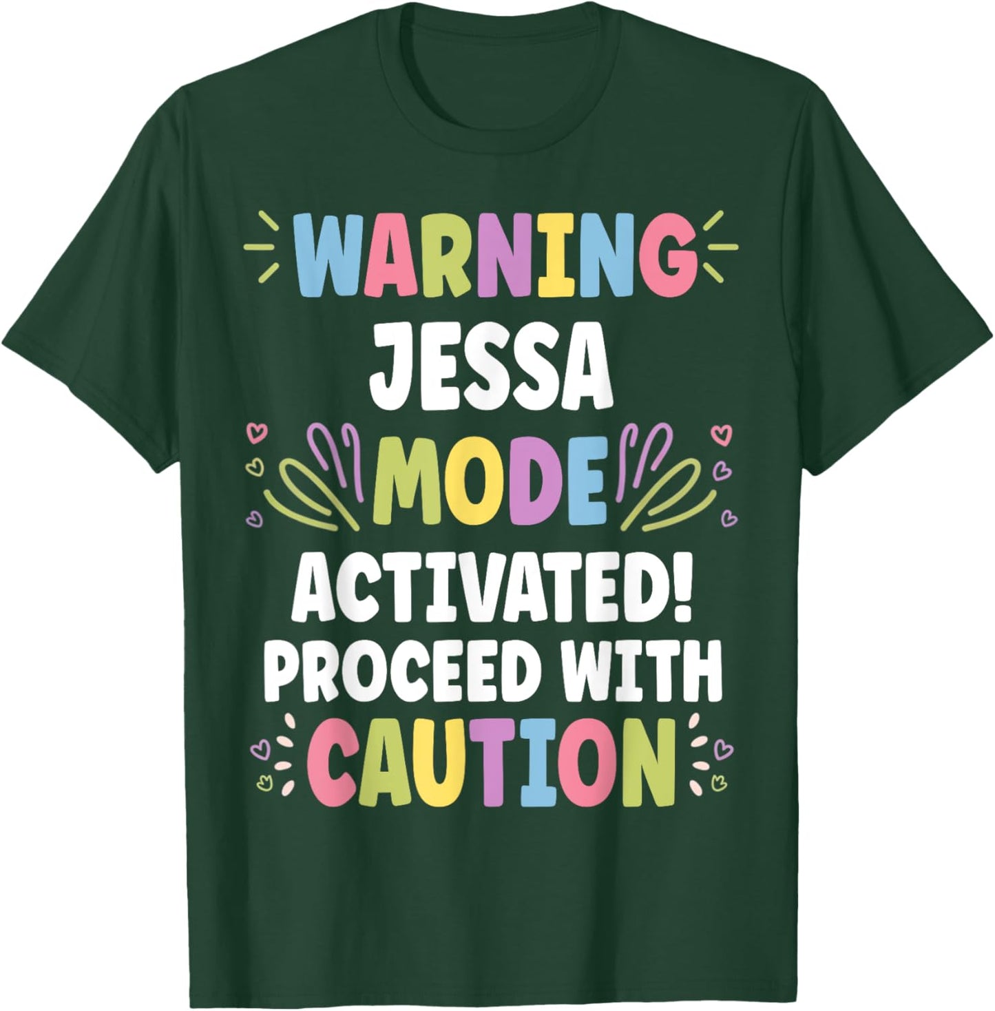 JESSA Personalized Name Funny Cute Custom JESSA Name T-Shirt - T-Shirt | Forest