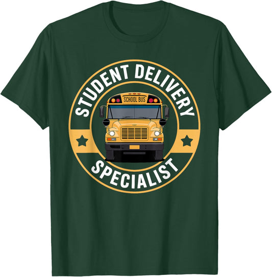 Best School Bus Driver Art Women Kids School Bus T-Shirt - T-Shirt | Forest