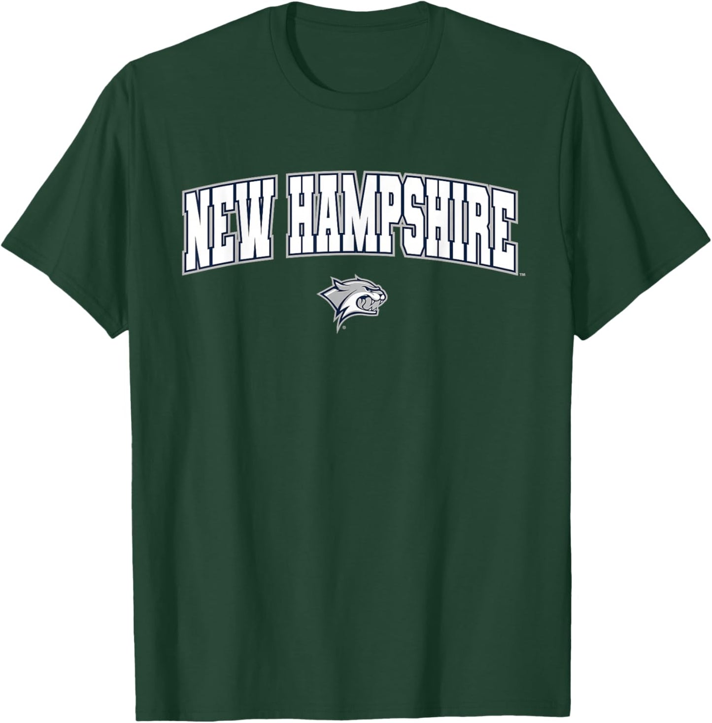 University of New Hampshire UNH Wildcats Arch Logo T-Shirt - T-Shirt | Forest