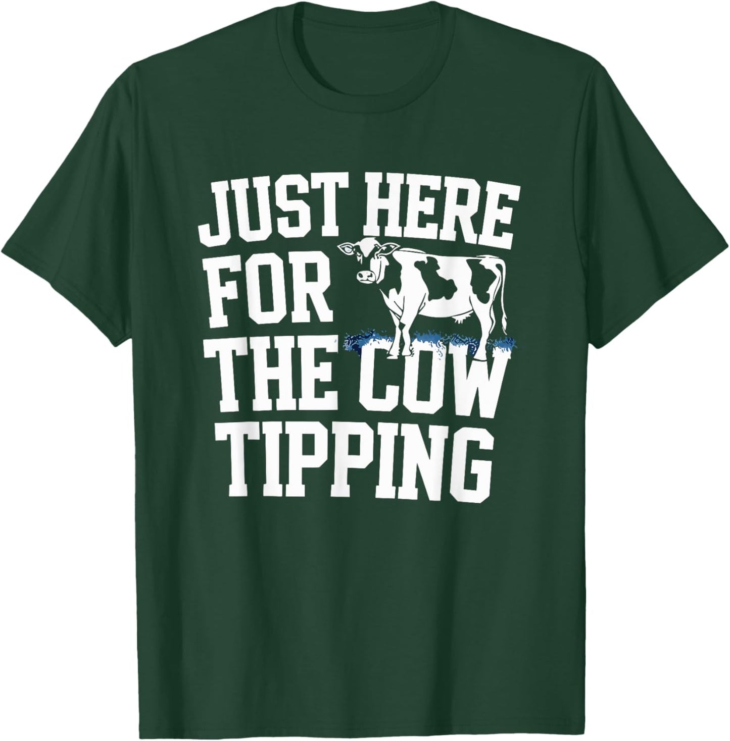Funny Cow Tipping Joke Country Life Prank T-Shirt - T-Shirt | Forest