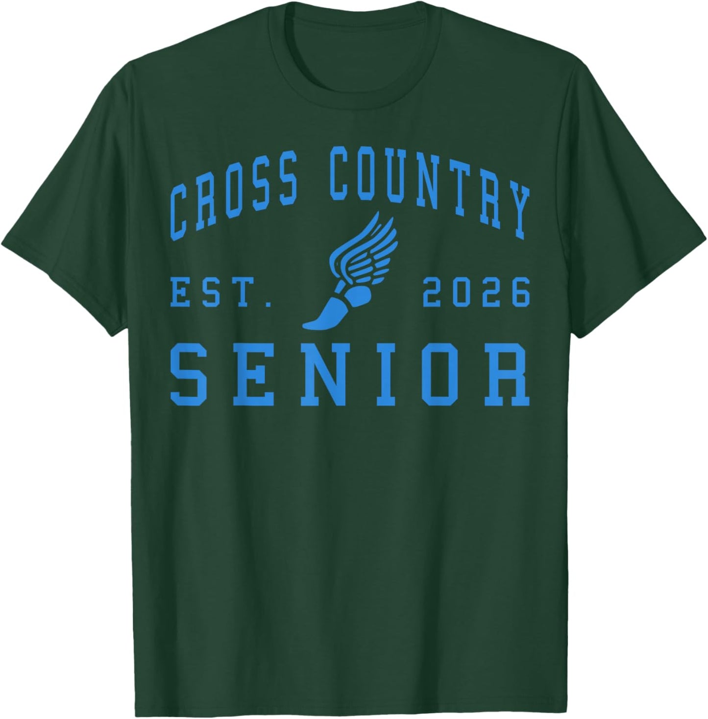 Cross Country Senior Night XC Senior 2026 Graduation 60 T-Shirt - T-Shirt | Forest