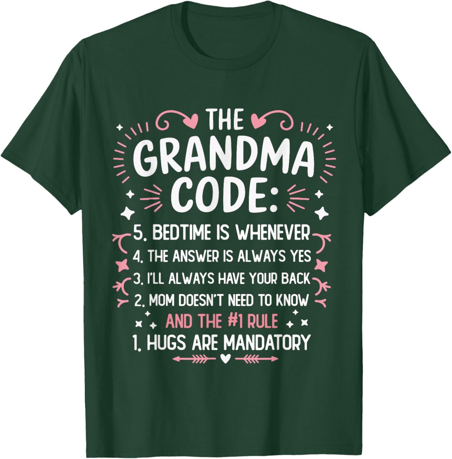 The Grandma Code Funny Grandma T-Shirt - T-Shirt | Forest
