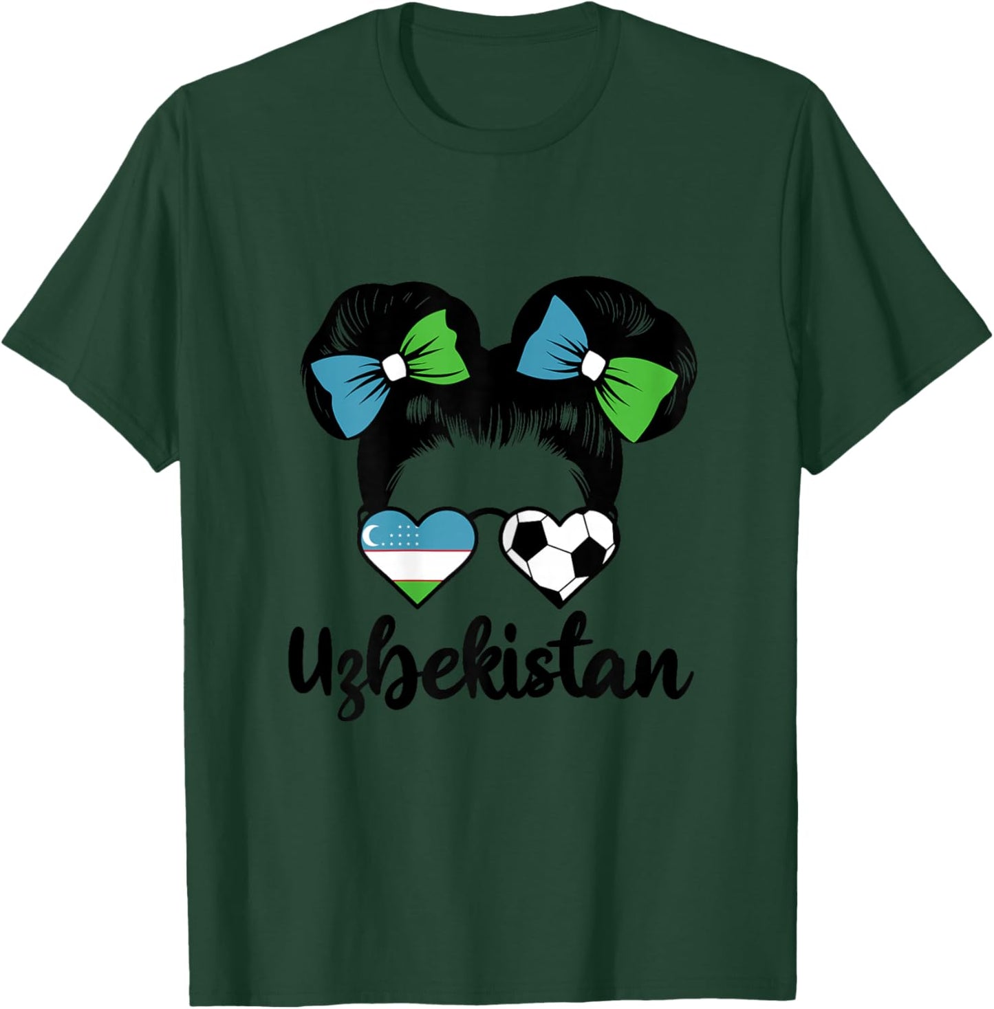 Uzbekistan Fille Drapeau de Ouzbékistan Supporters Ouzbeks T-Shirt - T-Shirt | Forest