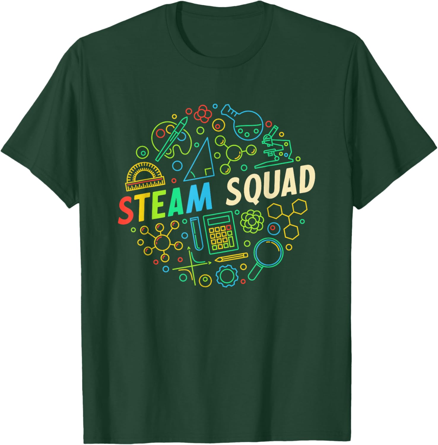 STEAM Squad - Science, Tech, Engineering, Art and Math T-Shirt - T-Shirt | Forest