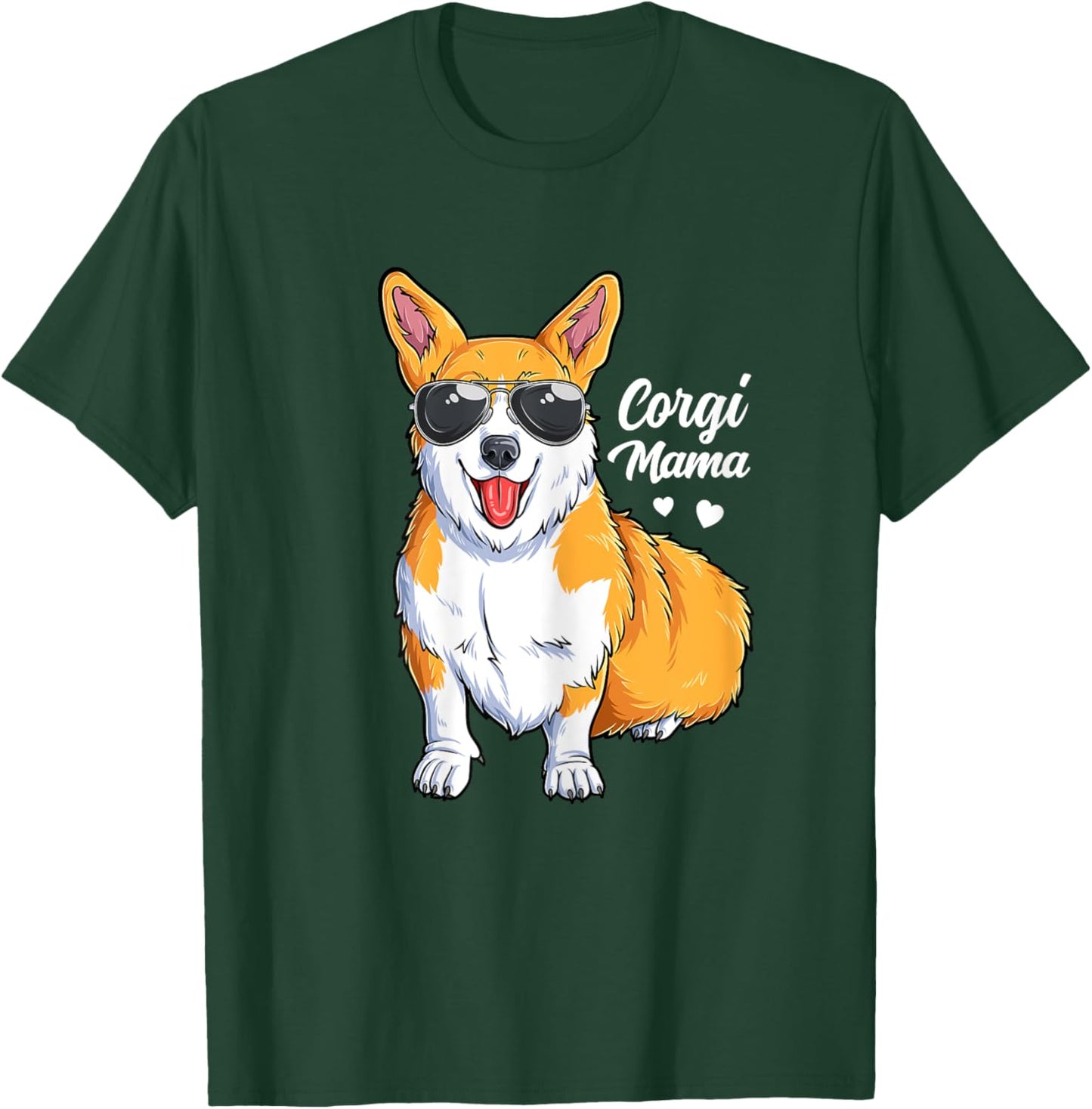 Corgi Mama Girls Women Puppy Dog Lover Mom T-Shirt - T-Shirt | Forest