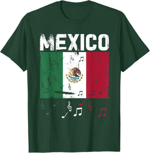 Mexico Flag Mexican Hispanic Siesta Pride Vintage T-Shirt - T-Shirt | Forest