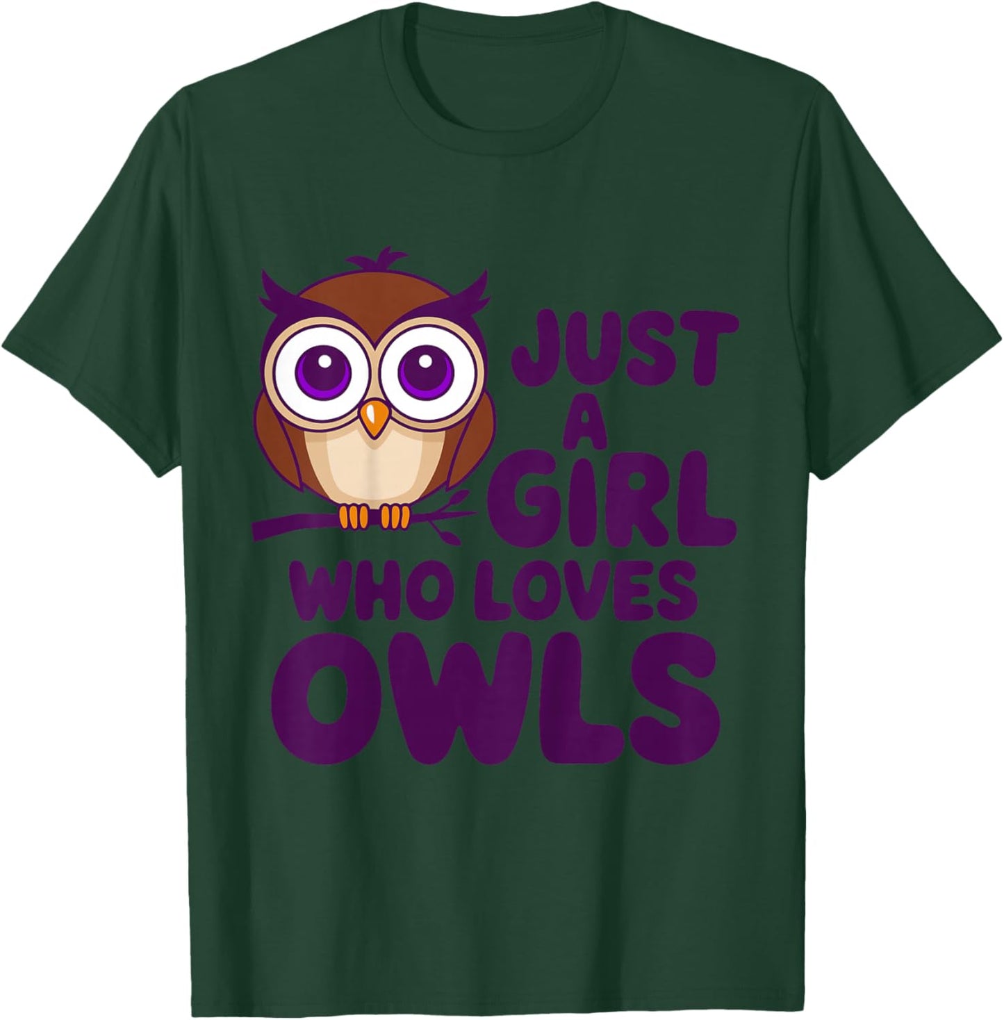 Kids Girl Owl Kids T-Shirt - T-Shirt | Forest