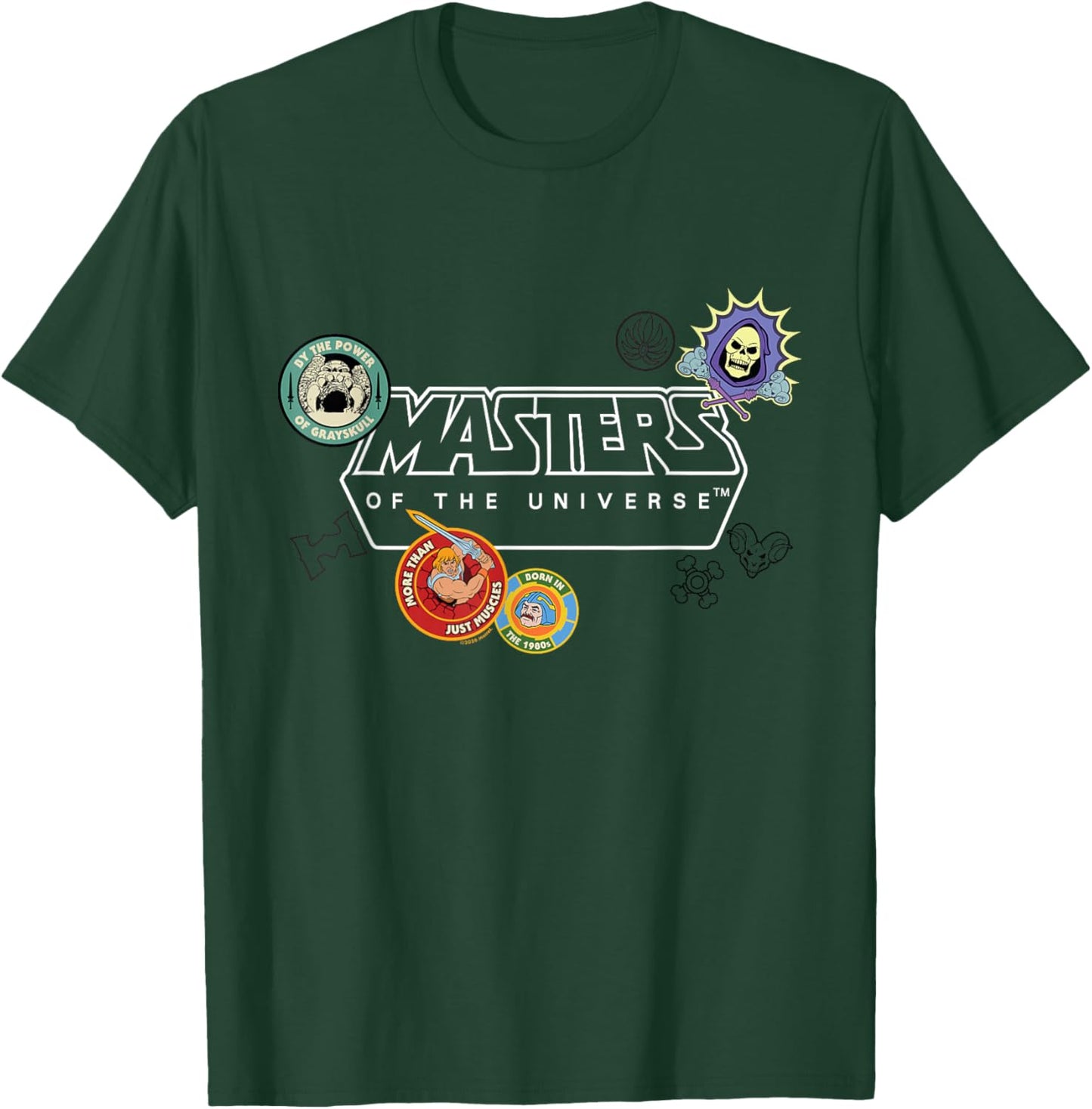 Masters of the Universe Logo and Badge T-Shirt - T-Shirt | Forest