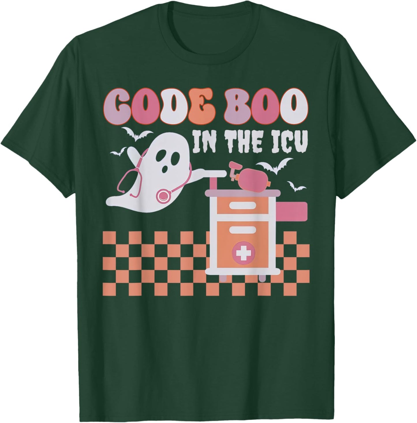 Ghost Code Boo In The ICU Nursing RN Halloween Costume T-Shirt - T-Shirt | Forest