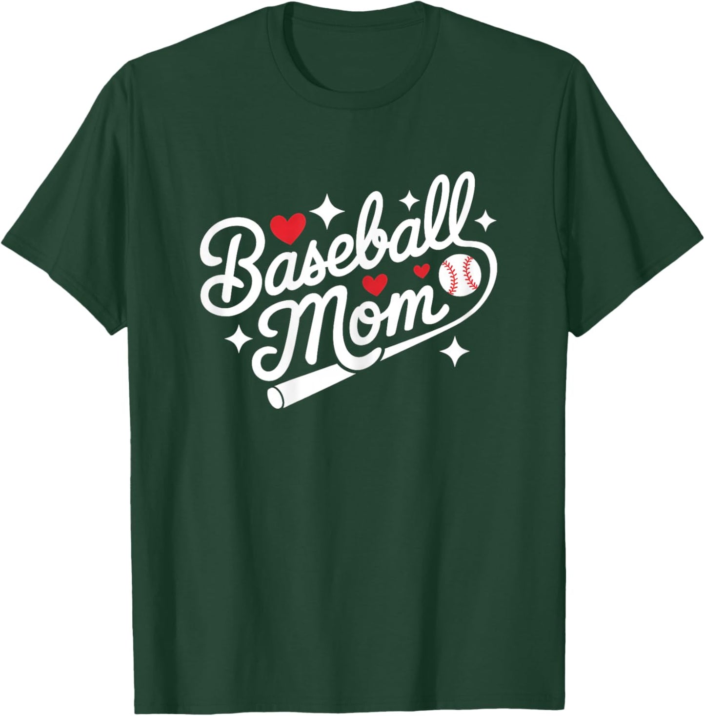 Baseball Mom Cute Sports Player Mother Women's T-Shirt - T-Shirt | Forest