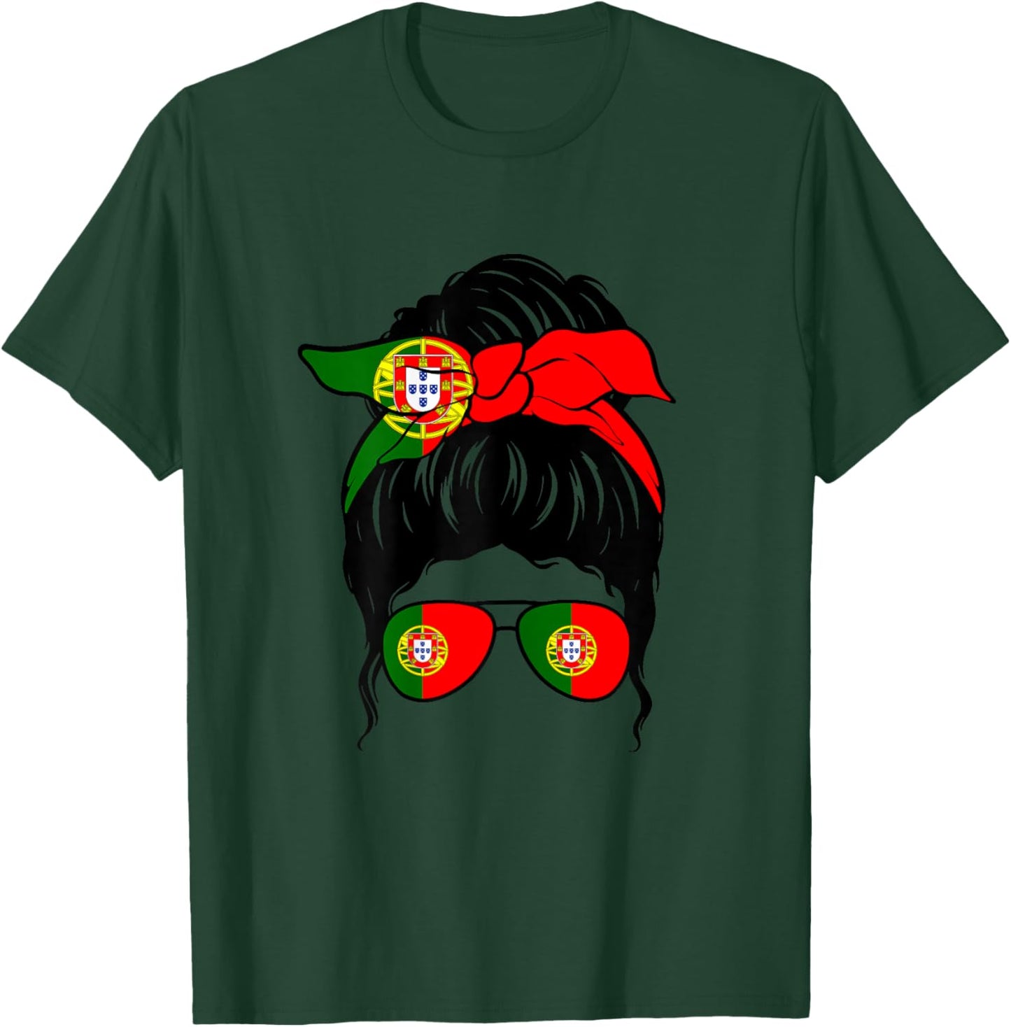 Portugiesisches Mädchen Portugal Portugiesische Flagge Portugiesische Frau T-Shirt - T-Shirt | Forest