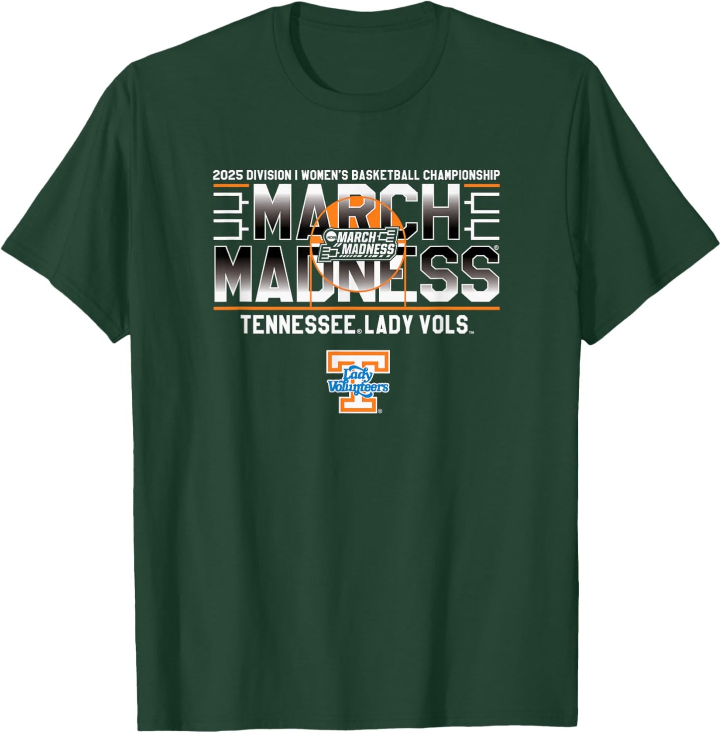 Tennessee Volunteers March Madness 2025 Women's Basketball T-Shirt - T-Shirt | Forest