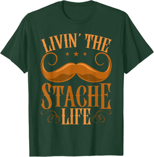 Mustache Stache Beard T-Shirt - T-Shirt | Forest