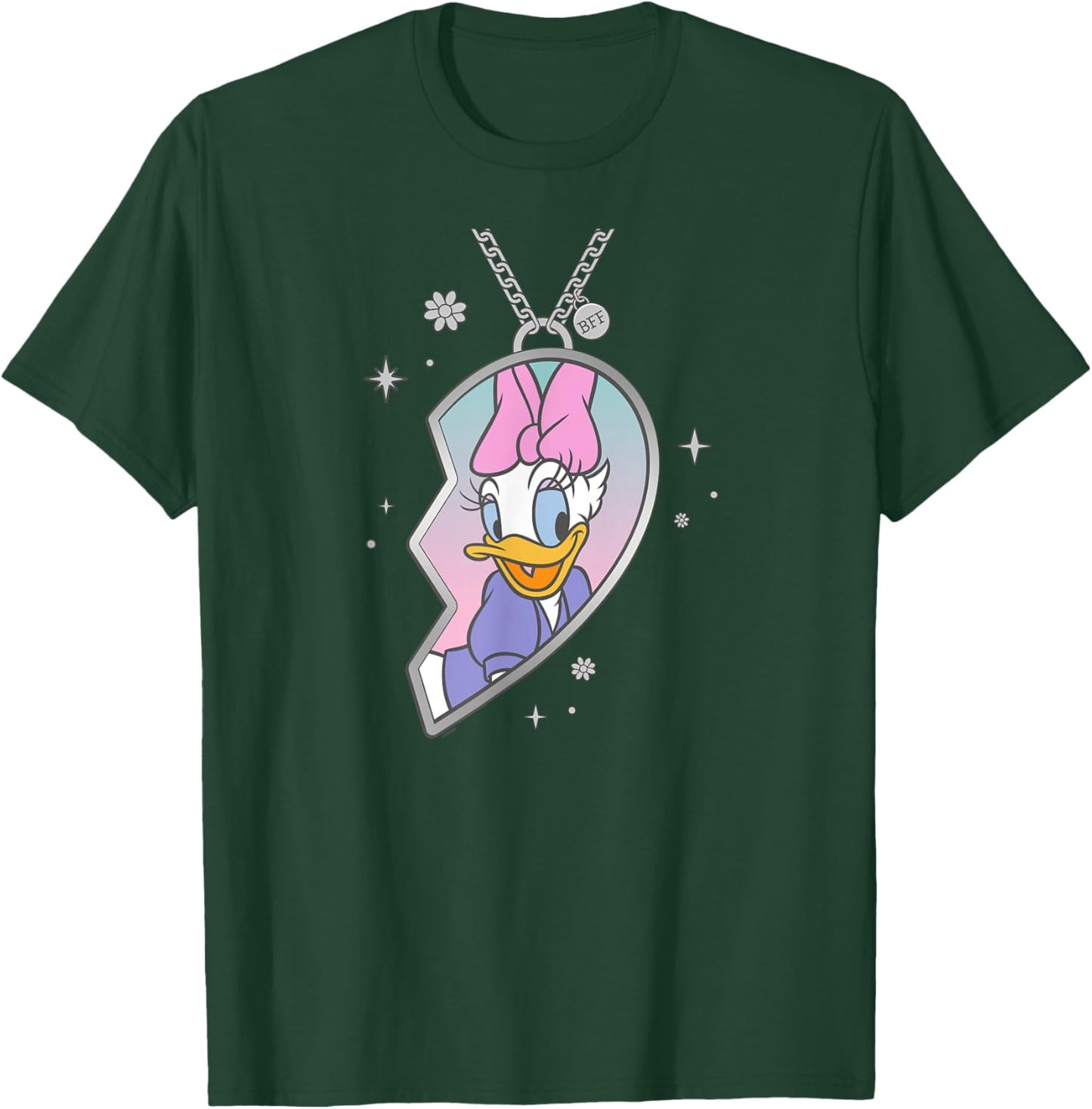Disney BFF Best Friends Matching Heart Necklace Daisy Duck T-Shirt - T-Shirt | Forest