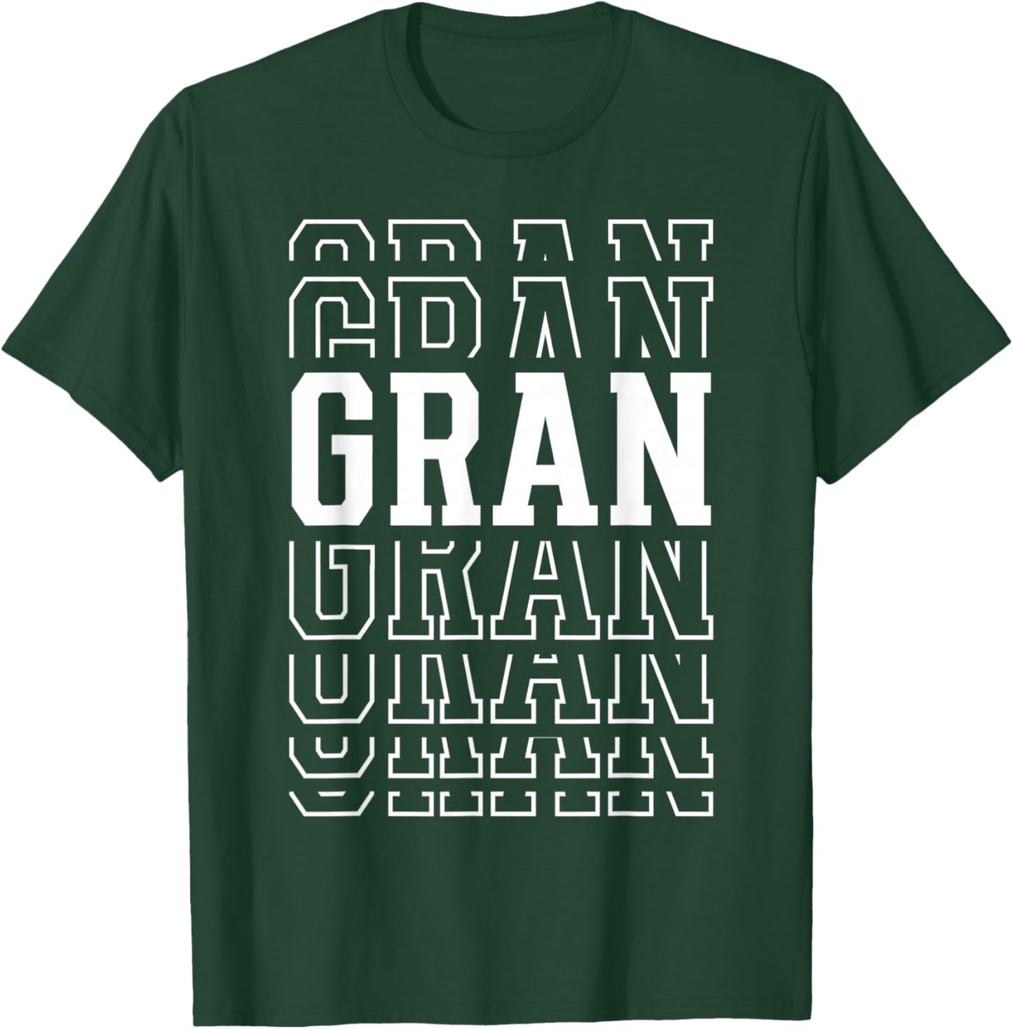 Gran Funny Layered Text Mother's Day Grandma T-Shirt - T-Shirt | Forest