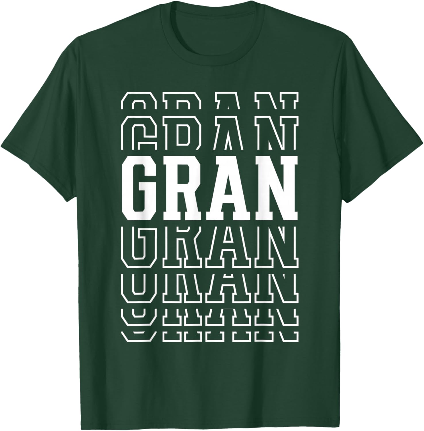 Gran Funny Layered Text Mother's Day Grandma T-Shirt - T-Shirt | Forest