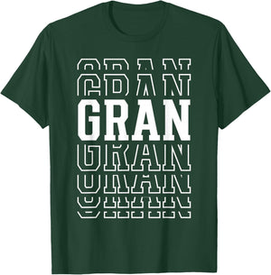 Gran Funny Layered Text Mother's Day Grandma T-Shirt - T-Shirt | Forest
