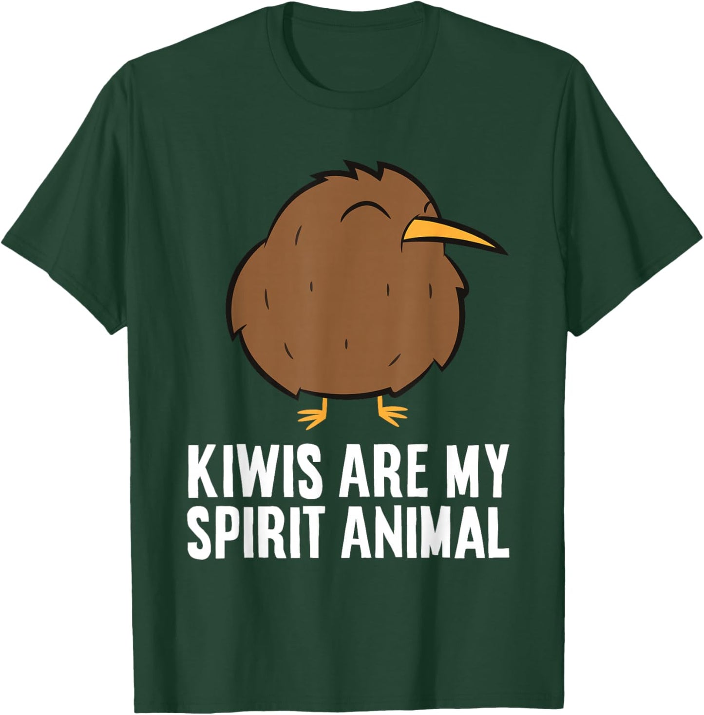 Kiwis Are My Spirit Animal Flightless Kiwi Bird T-Shirt - T-Shirt | Forest