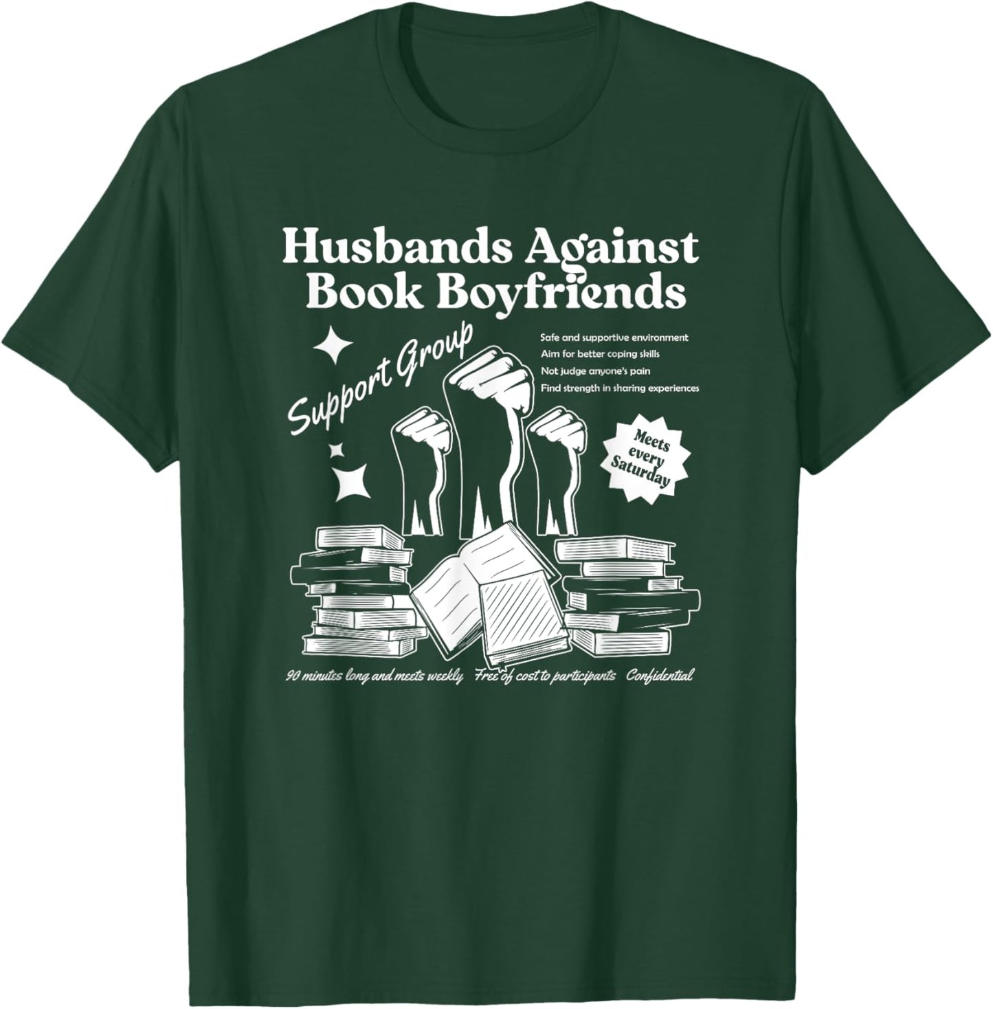 Husbands Against Book Boyfriends, Book Boyfriends Club T-Shirt - T-Shirt | Forest