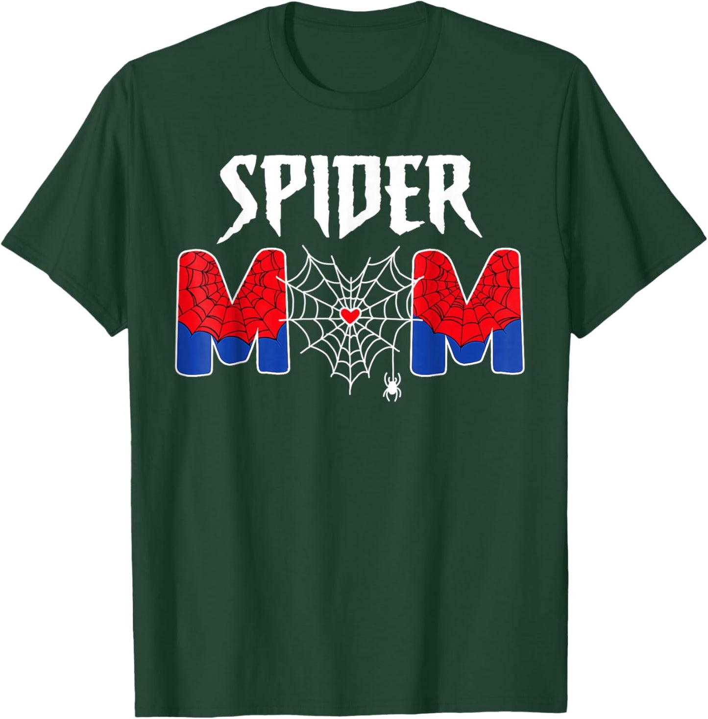 Funny Spider Mom Mama Mothers Day Girls Love T-Shirt - T-Shirt | Forest