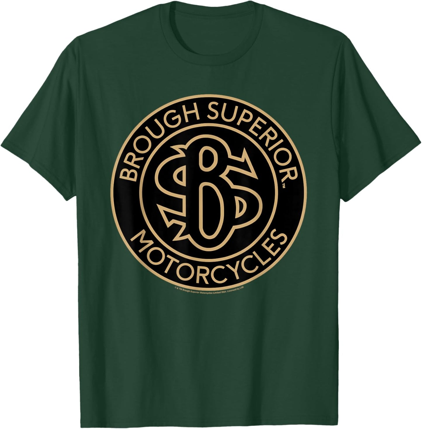 Brough Superior Motorcycles Circular Logo T-Shirt - T-Shirt | Forest