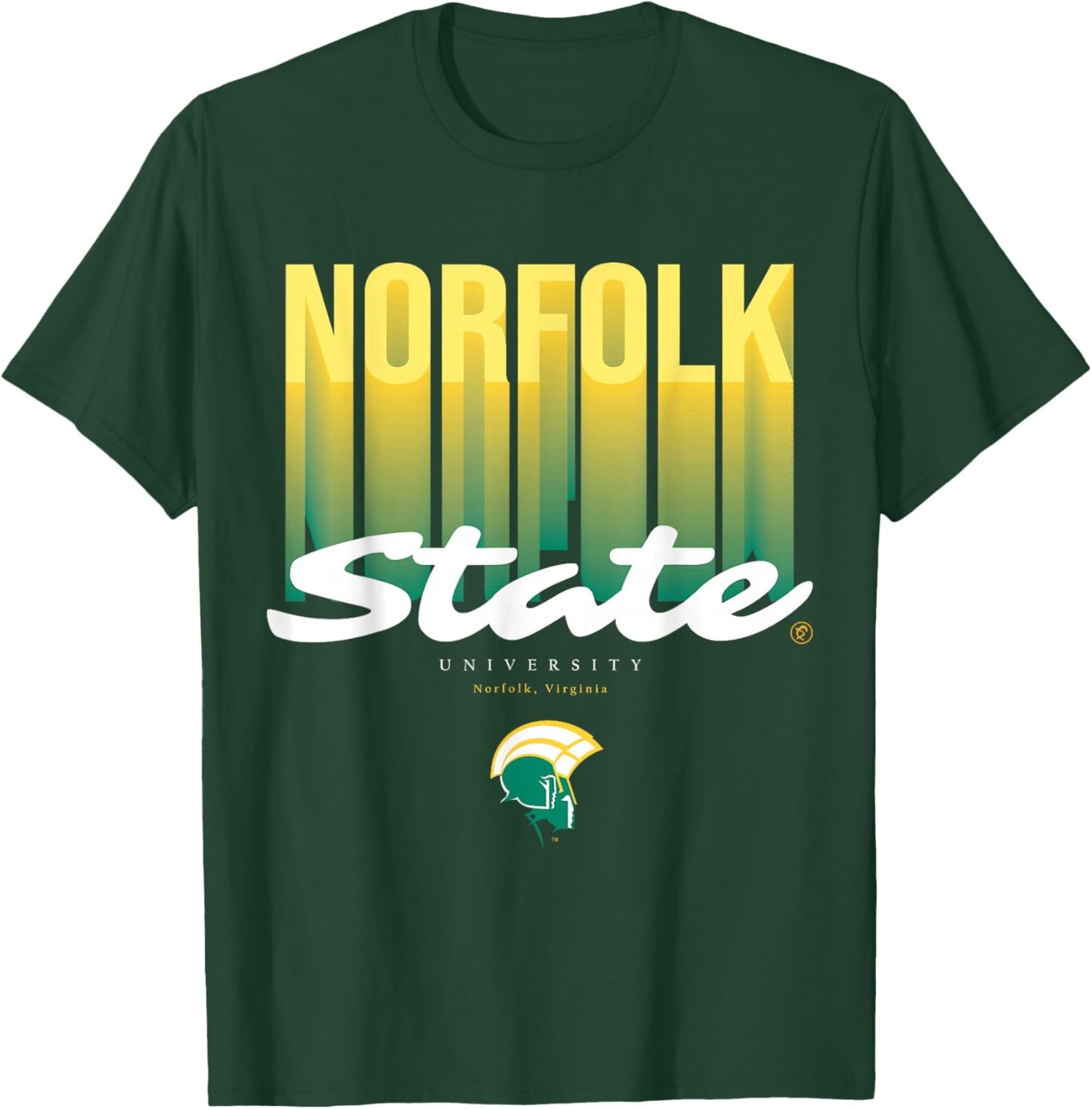 The Yard Essentials - Norfolk State University - NSU Fade T-Shirt - T-Shirt | Forest