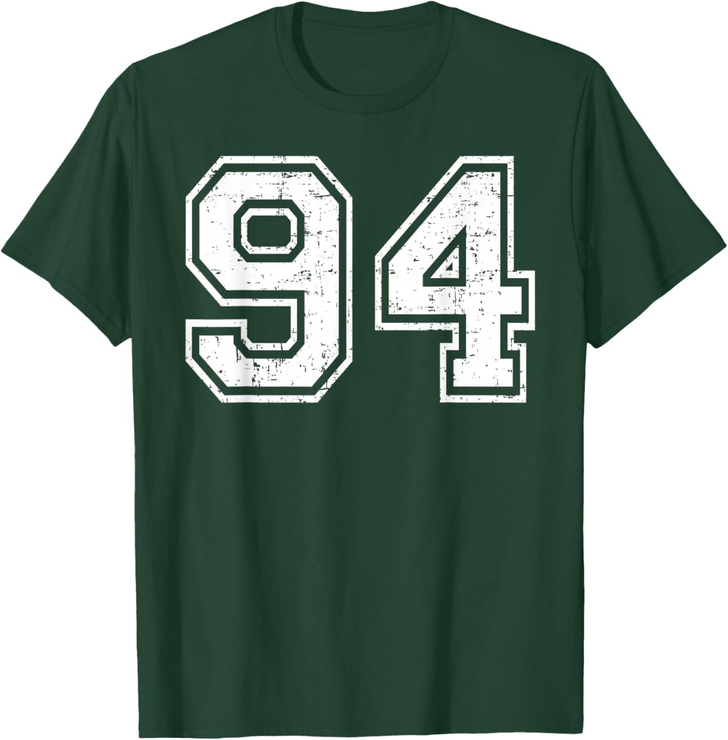 94 College Matching Grunge Team Sports Number 94 T-Shirt - T-Shirt | Forest