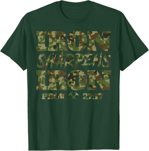 Iron Sharpens Iron Prov 27 Christian Bible Men Women Kids T-Shirt - T-Shirt | Forest