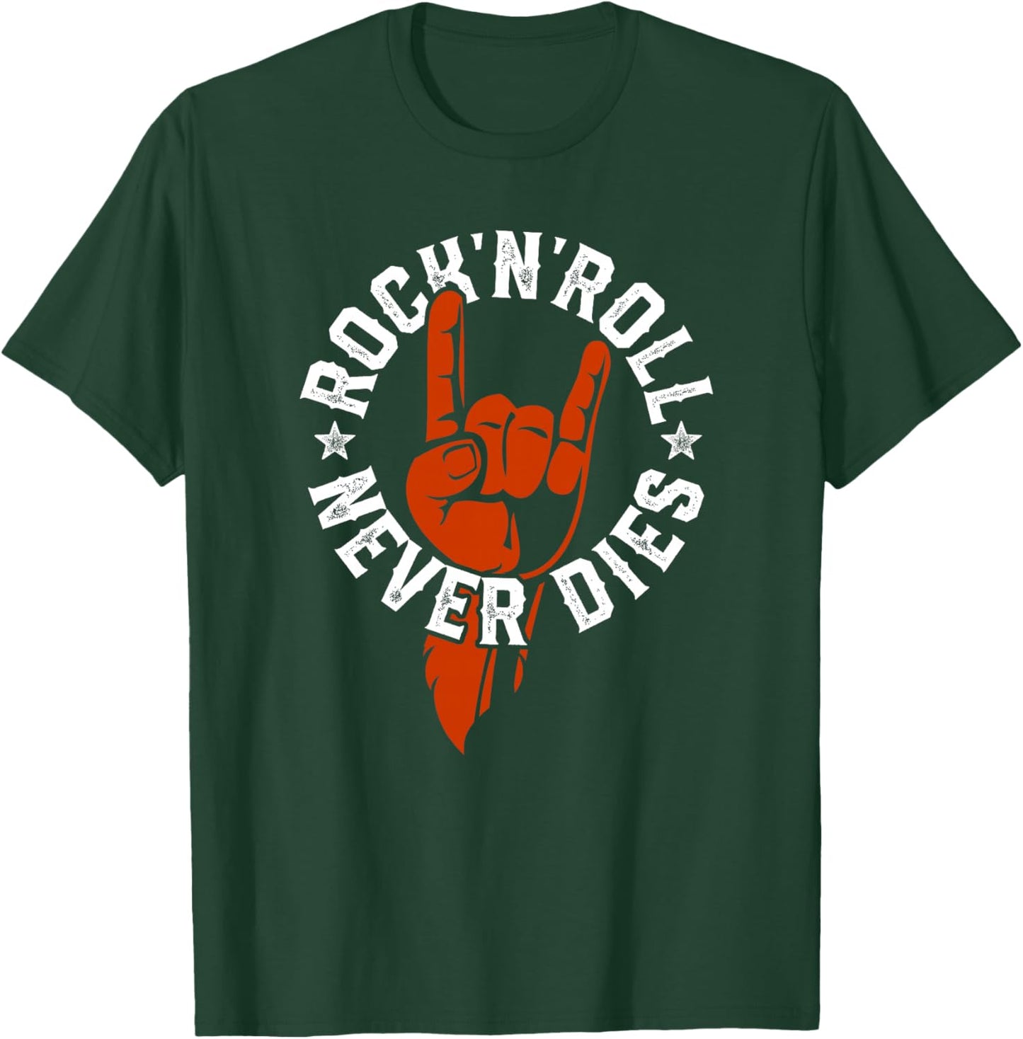 Rock N Roll Never Dies Rock and Roll Heavy Metal Musique Haut de Gamme T-Shirt - T-Shirt | Forest