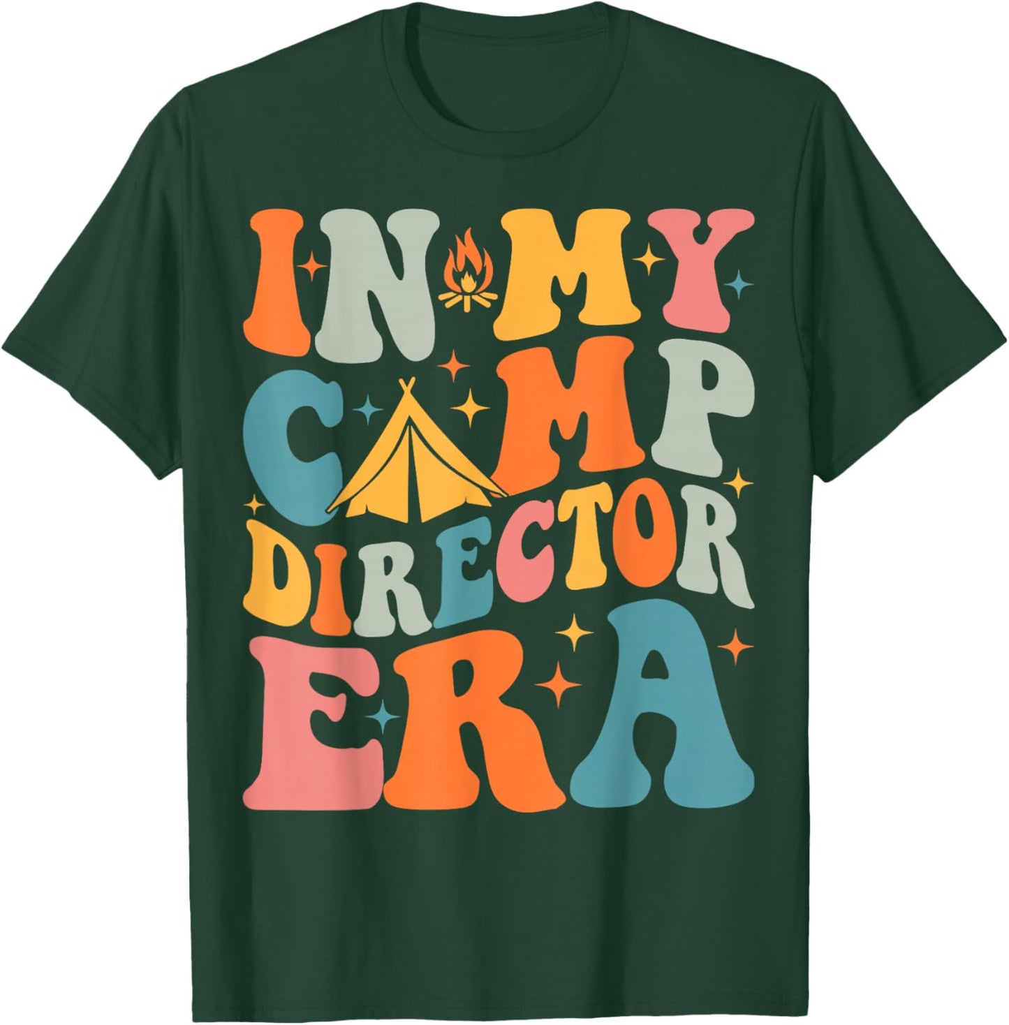 In My Camp Director Era Groovy Summer Camp Director T-Shirt - T-Shirt | Forest